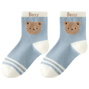 儿童袜子秋冬季男童袜纯棉防臭长袜可爱卡通男孩宝宝秋季中筒袜子