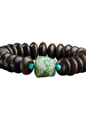 印尼沉香木女和田玉绿松石