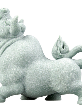 青砂石牛摆件创意家居送礼