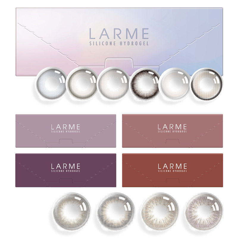 [高透氧187]Larme斓目硅水凝胶美瞳定轴高光奶乌月光日抛10片装