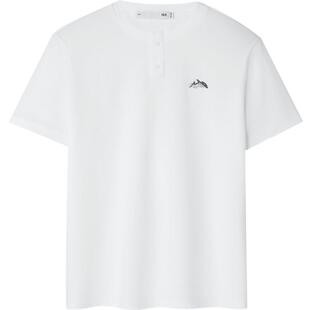 HLA/海澜之家山不在高系列短袖T恤26春夏新凉感文字刺绣短袖男