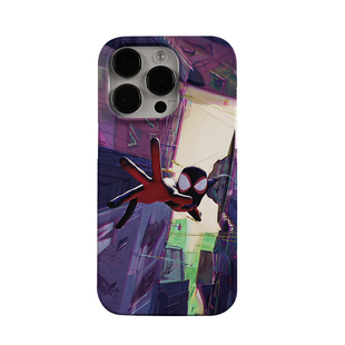 keshami适用苹果17promax/16pro手机壳带磁吸全包防摔新款磨砂硬壳潮男女15pro/14pro/13俯冲蜘蛛侠