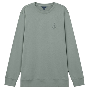 NAUTICA/诺帝卡男装棉质绣花挺括透气多色春季百搭卫衣KO3311