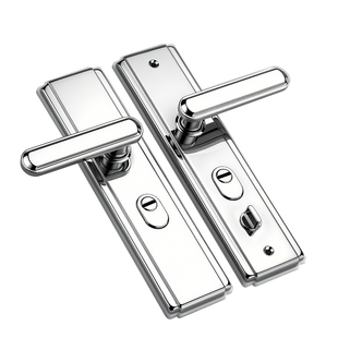 加厚防盗门门把手铝合金家用防撬大门入户门锁拉手通用型面板手柄