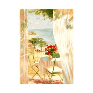 自油自画diy数字油画春暖花开