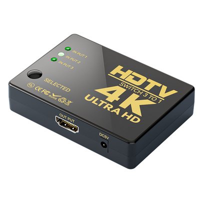 hdmi分配器4K高清切换器三进一出切屏器电脑多屏幕扩展器一分二一拖二显示器转换头3进1出屏幕视频自动分屏器