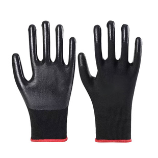 正品丁腈劳保手套工作工地耐油耐磨干活橡胶防水防滑电焊浸胶防油