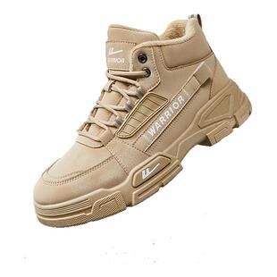 回力男鞋冬季加绒雪地靴男士马丁靴男款东北保暖棉鞋子男工装靴子