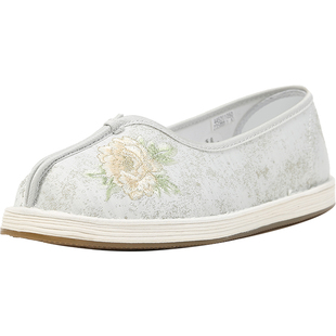 老美华新款千层底老北京布鞋女休闲新中式国风汉服鞋古风女绣花鞋