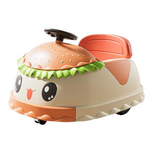 汉堡碰碰车儿童电动车宝宝婴儿男女孩玩具可坐人充电遥控四轮汽车