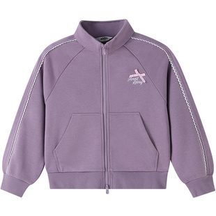 安奈儿童装女童外套2026春新款户外运动短款甜美时尚潮流宽松上衣