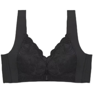 正品牌文胸专柜性感蕾丝前扣式内衣女套装聚拢无钢圈大胸显小薄款