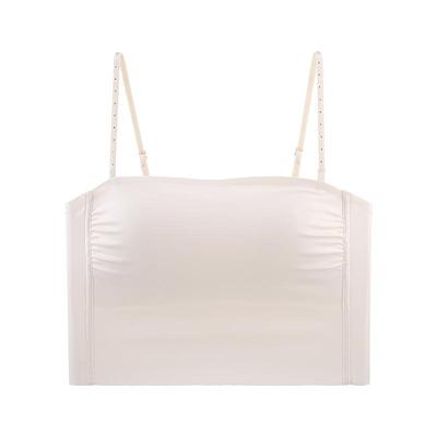 夏日无痕抹胸美背吊带罩杯一体