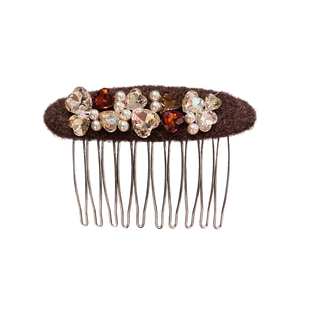 韩国满钻彩色发梳插梳发夹女边夹后脑碎发整理头饰发钗东大门发饰