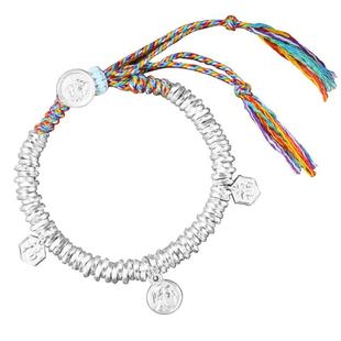 盘缠手链999纯银黄财神银手饰女款2025新款碎银轻奢小众生日礼物