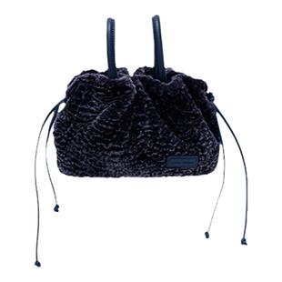 DREA BASAA半山流线包Flow系列小号女包时尚羊剪绒真皮斜挎水桶包