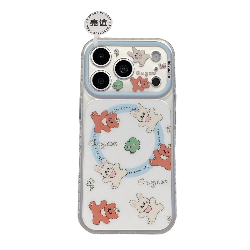 碎花兔子星星人KEYICASE壳谊适用iphone18苹果17promax卡通16pro可爱15女生精孔包相机键磨砂肤感磁吸手机壳