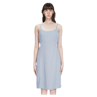 BM连衣裙女2026新款春夏圆领小碎花中长款纯欲风休闲法式吊带裙