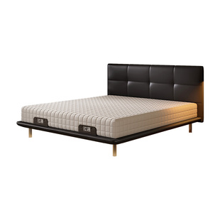 红晟黑巧电动床架全自动智能升降床意式极简悬浮真皮床语音按摩床