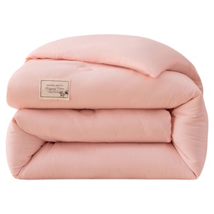 亲肤四季被子被芯双纯色人单人印花学生宿舍床上用品1.5/2.太空被