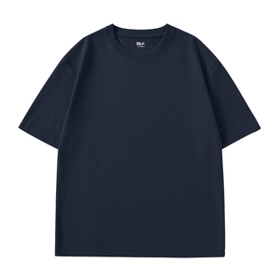 班尼路S&K纯棉短袖男款夏季藏青色t恤男重磅纯色基础款半袖体恤A