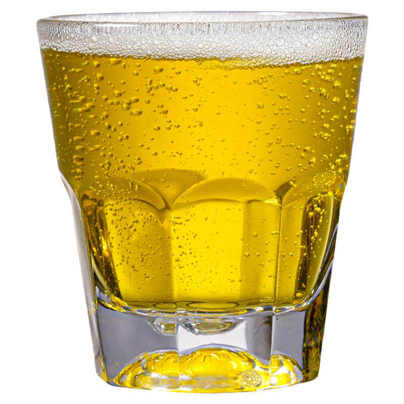 钢化杯玻璃啤酒杯商用杯子八角杯烈酒杯威士忌杯加厚耐摔酒吧KTV