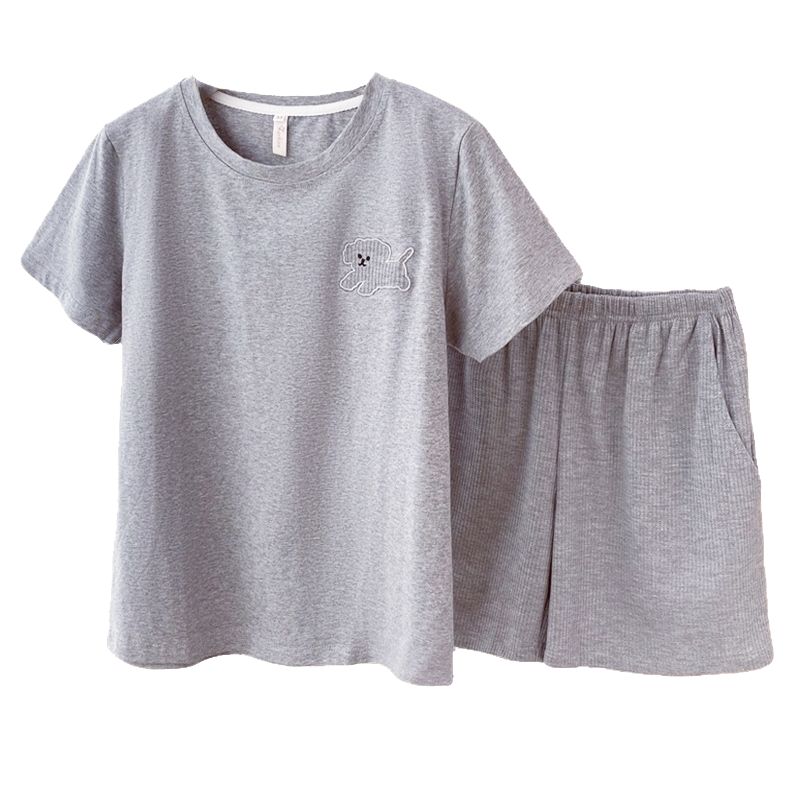 2025新款睡衣女夏季纯棉短袖薄款韩版可爱卡通休闲运动家居服套装