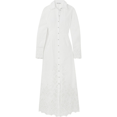 【折扣】Paco  Rabanne 女棉质衬衫式中长连衣裙小白裙