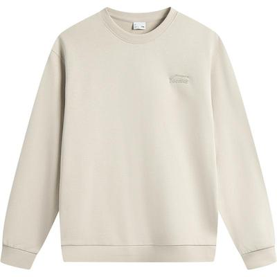 李宁简约风情侣纯色无帽卫衣