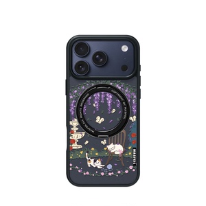 MASFEIL × 紫藤花园适用苹果17promax手机壳iPhone16pro新款磁吸带支架ip15全包Fo5支点高级感17好看可爱女