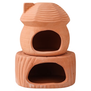 鱼缸造景鱼窝躲避屋虾屋迷鹦鹉慈鲷异形鱼胡子产卵罐繁殖躲避陶罐