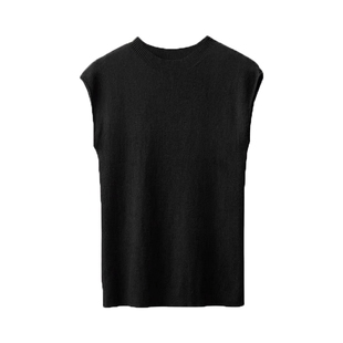 初春上班族穿搭女夏大码胖mm短袖针织衫西装内搭外穿气质无袖上衣