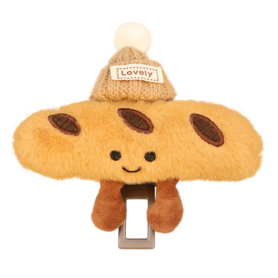 可爱牛角包造型车内安全带固定器