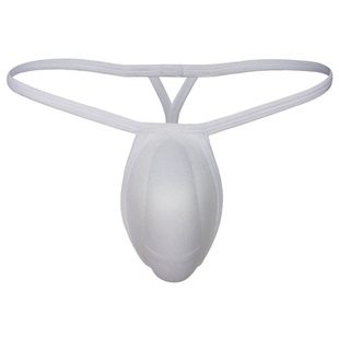 3D立体逼真海绵罩杯内裤潮男性感低腰丁字裤激凸显大泳裤防护保暖