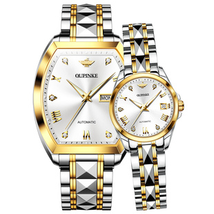 瑞士认证正品牌新款情侣手表一对男女款进口机芯机械表钢表带十大