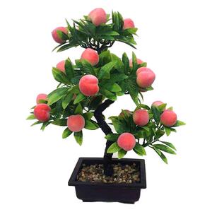 仿真辣椒树超市假花仿真水果摆件供佛花佛前花超大果实桃子仿真花