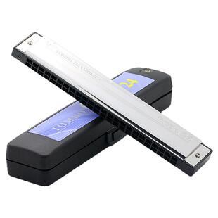 日本通宝口琴套装6624S复音24孔C调学生初学成人练习专业演奏乐器