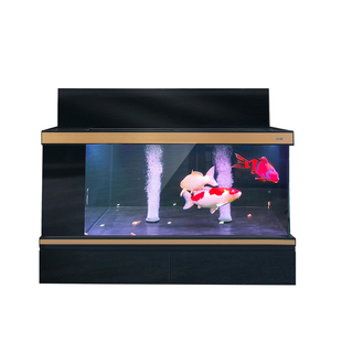 铂金系列大为轻玻璃钢轻体侧滤底排鱼缸水族箱免安装锦鲤地缸入户