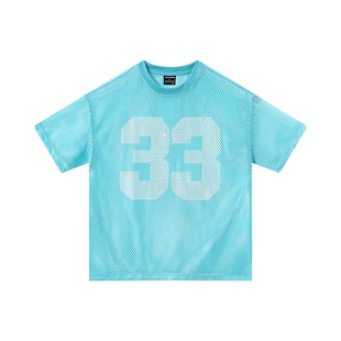 夏季速干短袖男t恤2025新款镂空网眼户外运动上衣美式穿搭超宽松t