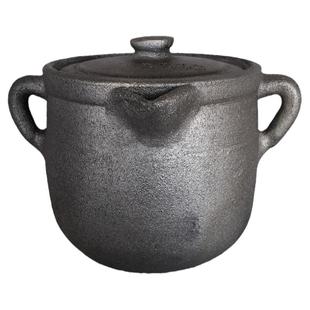 非遗土砂锅中药罐家用明火燃气熬药锅荥经黑砂锅煎药壶大号煮药锅