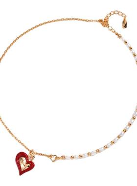 新款爱心项链S925银镀18K金轻奢小众个性独特浪漫礼物精品锁骨链