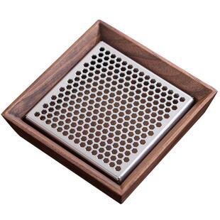 轻奢胡桃木茶盘壶承家用小型干泡盘干湿两用储水沥水托盘小茶台