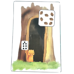 中班益智区数物对应数的分成小松鼠觅食儿童区域区角投放材料