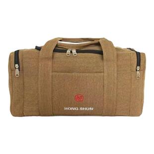 加厚帆布超大容量长途手提行李包男单肩旅行袋旅游民工折叠衣服袋