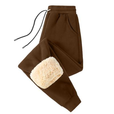 NN真维斯加绒加厚裤子男冬季重磅羊羔绒保暖卫裤冬款青少年运动裤