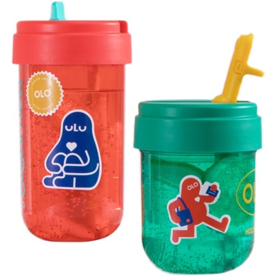 儿童tritan耐高温便携夏季吸管杯