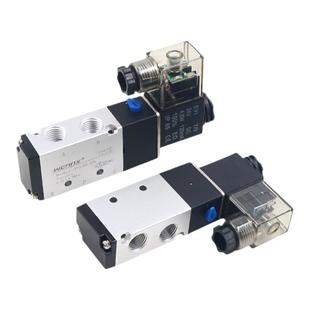 电磁阀4v210-08换向阀24VDC气动控制阀220v二位五通电子阀12V气阀