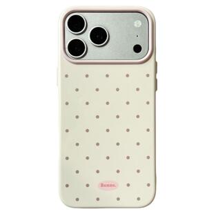 由里公园ins韩系夏日奶油马卡龙撞色波点17适用18pro苹果18ProMax手机壳iPhone16全包14新款16Promax保护套女