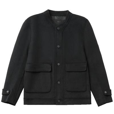 朴术黑色时尚短款呢大衣夹克
