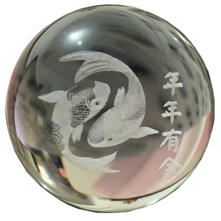 假山喷泉桌面流水球配件招财鱼缸盘景上水石摆件中式转动玻璃水晶